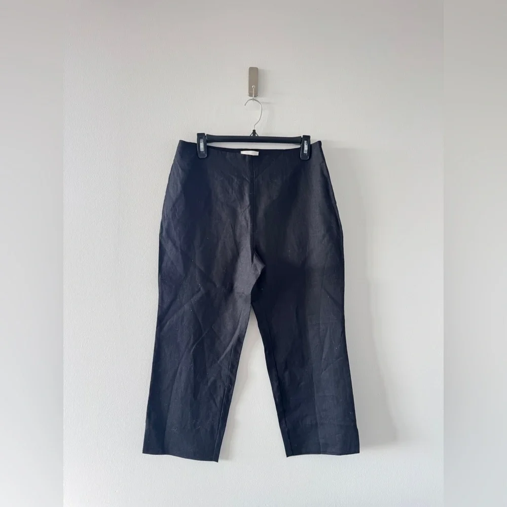 REFORMATION Petra Linen Low Rise Pedal Pusher Pants 8